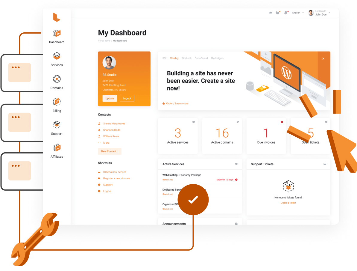 Affordable Shared Hosting starting at $1.99/mo - WipeHost - Super easy User Dashboard to manage all your services