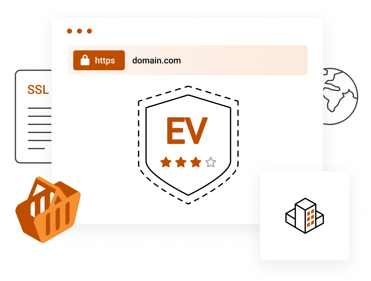 SSL Certificates - Ideal for sensitive webpages including ecommerce, online banking, account signups